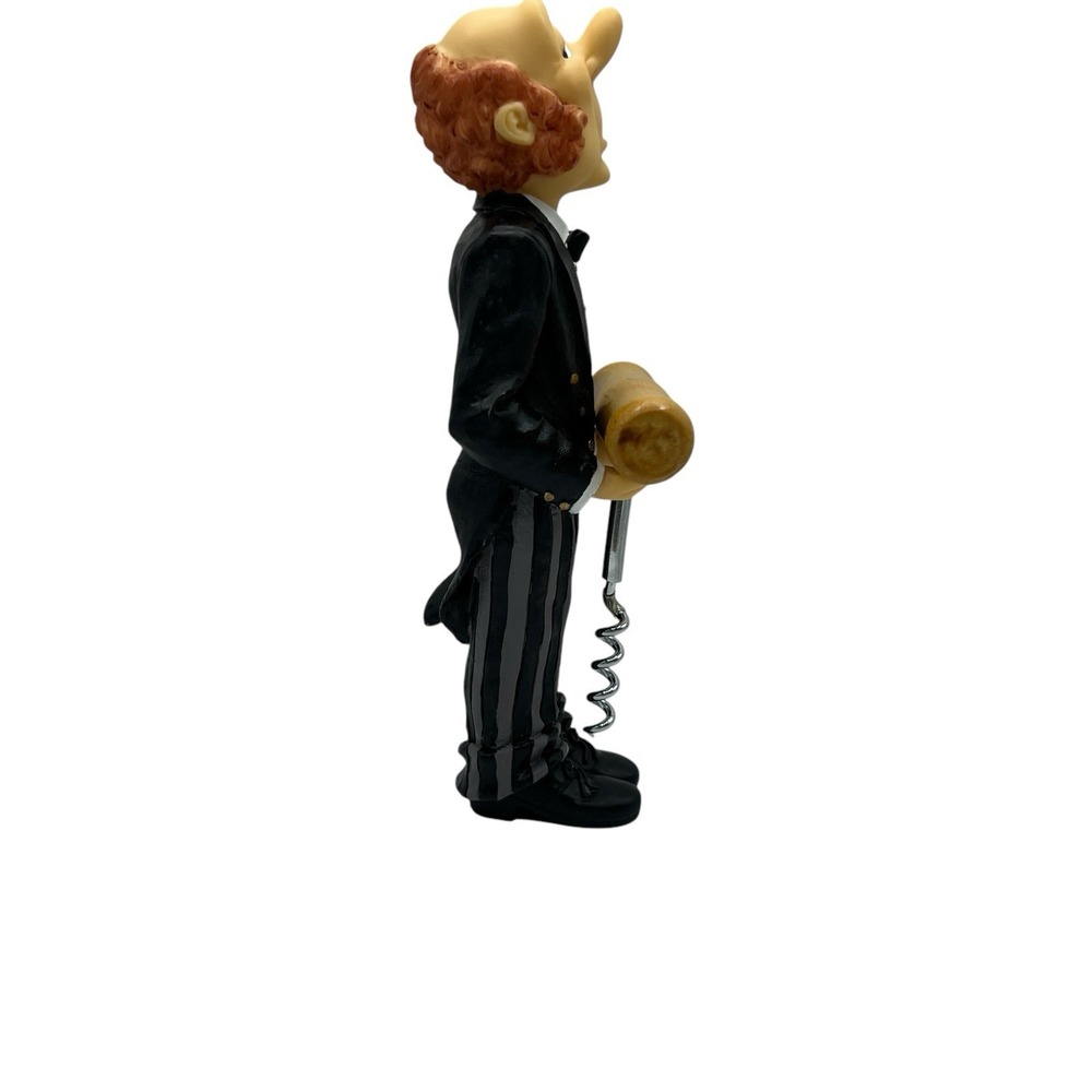 French Waiter's Wine Bottle Corkscrew‎ Holder Butler Black & White Tuxedo - Picture 5 of 9